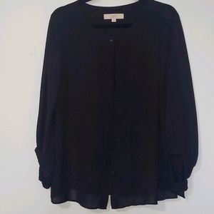 LOFT - Sz. L Blk. Blouse